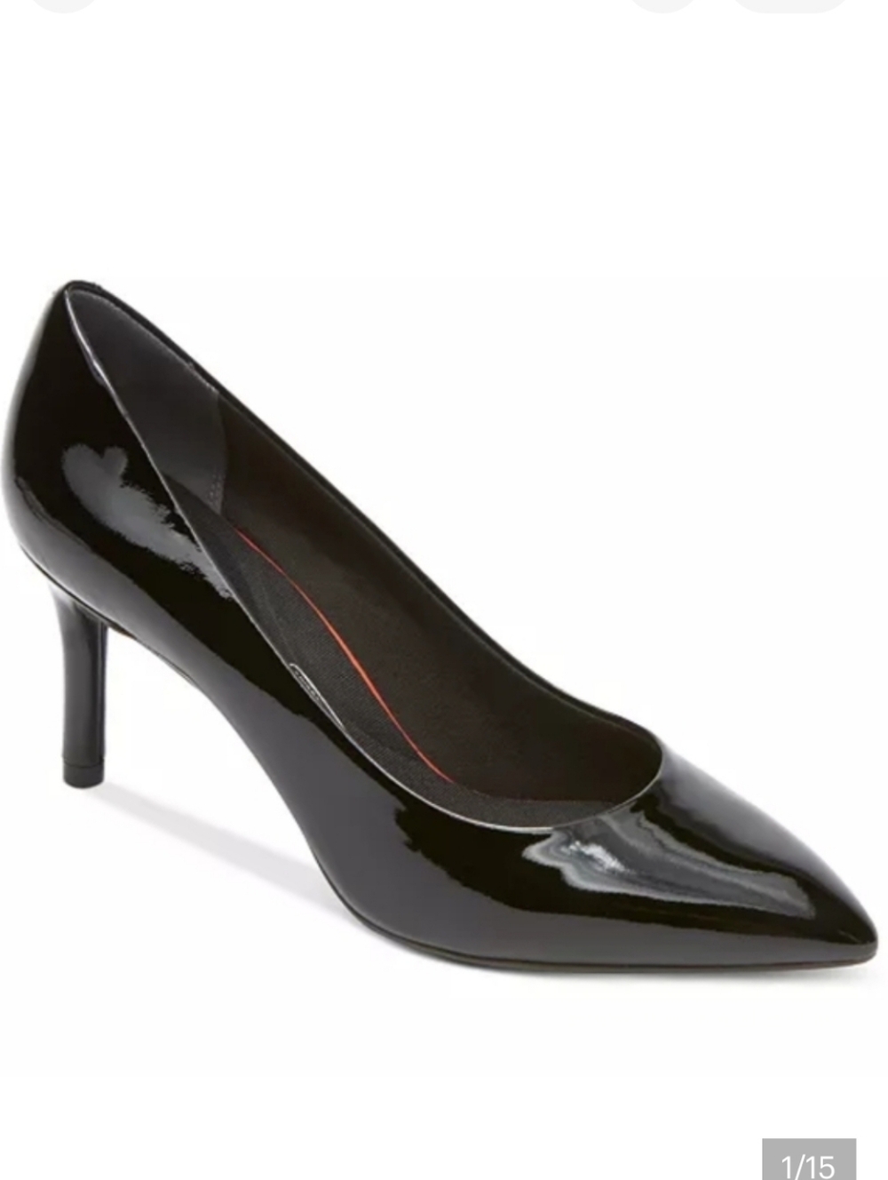 EUC Rockport Total Motion Size 10.5 Black Patent Leather Pumps A11799!!